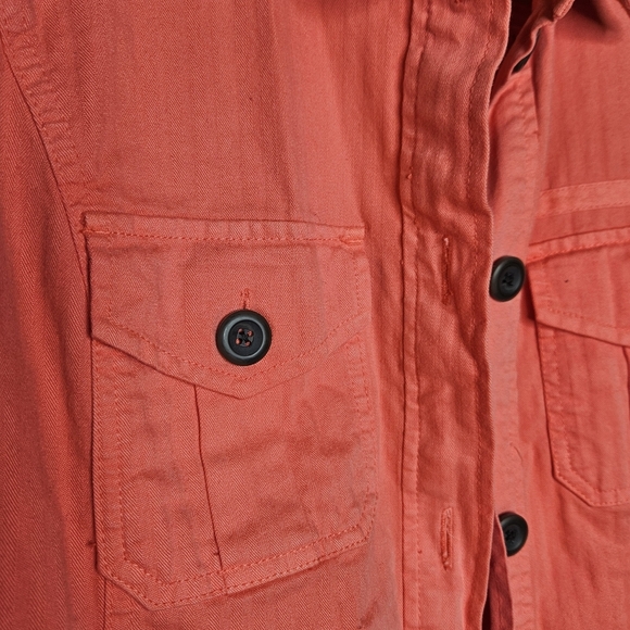 Gap Womens Coral Classic Denim Jacket Size M EUC - Picture 4 of 9